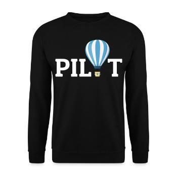 Hot Air Ballooning Hopper Balloon Pilot Balloonist - Unisex Sweatshirt - black - Front - Alina (178cm) & Michal (187cm)