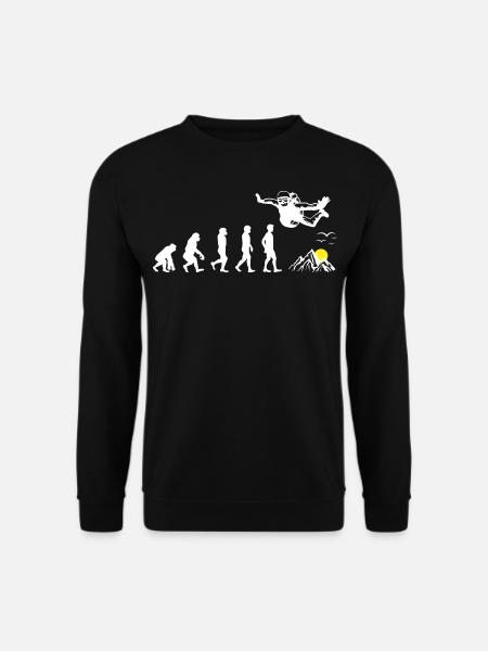 Skydiving Parachute Skydive Parachuting Evolution - Unisex Sweatshirt - black