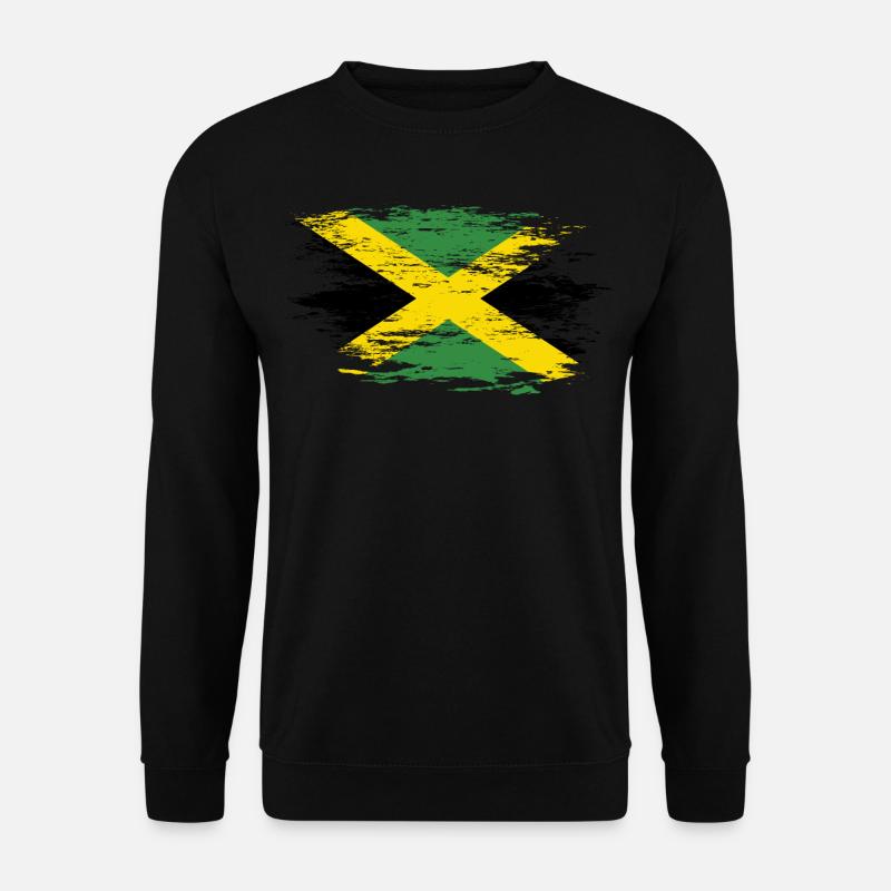 Jamaika Flagge used - Unisex Pullover - Schwarz