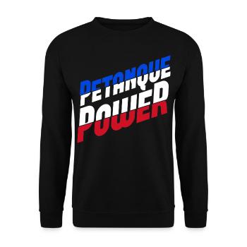 Petanque Power Boule Boccia Spieler - Unisex Pullover - Schwarz - Vorne - Alina (178cm) & Michal (187cm)