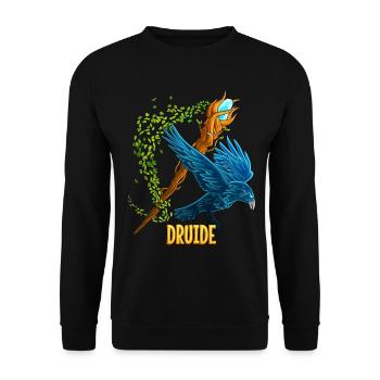 Classe druide - Jeu de rôle - Sweat-shirt Unisexe - noir - Devant - Alina (178cm) & Michal (187cm)