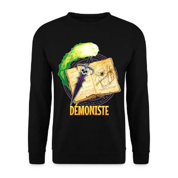 Classe Démoniste - Jeu de rôle - Sweat-shirt Unisexe - noir - Devant - Alina (178cm) & Michal (187cm)