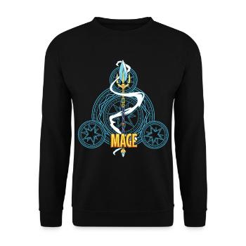 Classe Mage - Jeu de role - Sweat-shirt Unisexe - noir - Devant - Alina (178cm) & Michal (187cm)