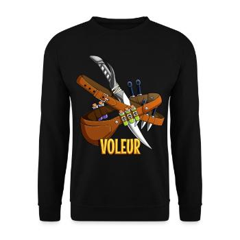 Classe voleur - Jeu de rôle - Sweat-shirt Unisexe - noir - Devant - Alina (178cm) & Michal (187cm)