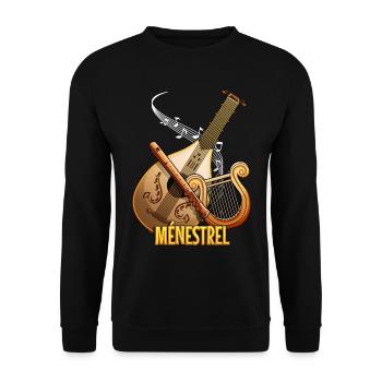 Classe menestrel - Jeu de role - Sweat-shirt Unisexe - noir - Devant - Alina (178cm) & Michal (187cm)