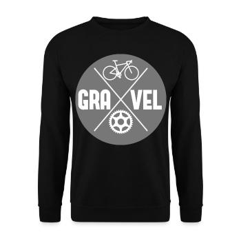 Gravel Bike Fahrrad Radfahrer Radfahrerin - Unisex Pullover - Schwarz - Vorne - Alina (178cm) & Michal (187cm)