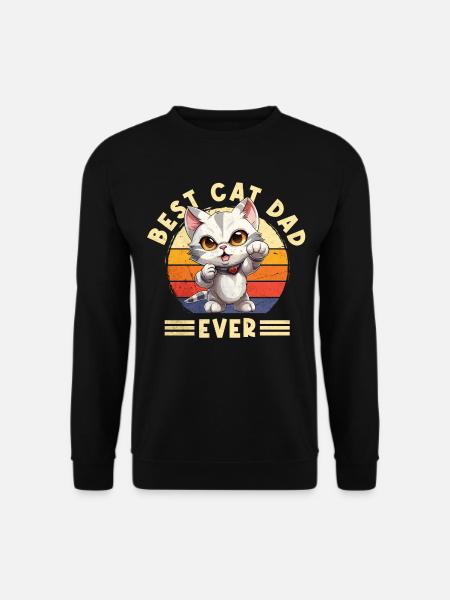 Kat Bedste Cat Dad nogensinde Cat Daddy Sjovt ordsprog - Unisex sweater - sort