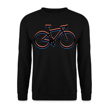 Gravel Bike Rennrad Fahrrad Glitch - Unisex Pullover - Schwarz - Vorne - Alina (178cm) & Michal (187cm)