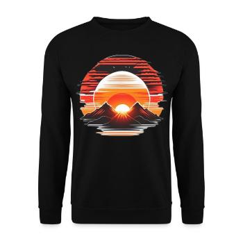 Optimistic Atmosphere and Fresh Morning Lighting - Unisex Sweatshirt - black - Front - Alina (178cm) & Michal (187cm)