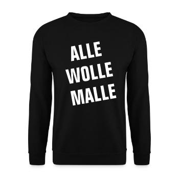 ALLE WOLLE MALLE - MALLORCA - Unisex Pullover - Schwarz - Vorne - Alina (178cm) & Michal (187cm)
