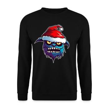 Ugly Christmas Monster - Unisex Sweatshirt - black - Front - Alina (178cm) & Michal (187cm)