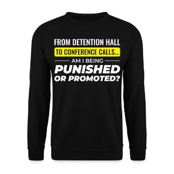Work Memes Office-Humor Workplace Funny - Unisex Sweatshirt - black - Front - Alina (178cm) & Michal (187cm)