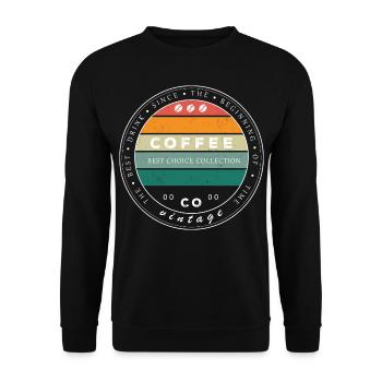 LOVE COFFEE - White - Unisex Pullover - Schwarz - Vorne - Alina (178cm) & Michal (187cm)