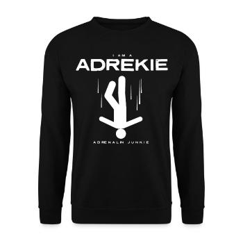 Funny Logo - New Words - weiss - Unisex Pullover - Schwarz - Vorne - Alina (178cm) & Michal (187cm)