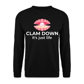 Clam Shell Seashells Collector Beachcomber Beach - Unisex Sweatshirt - black - Front - Alina (178cm) & Michal (187cm)