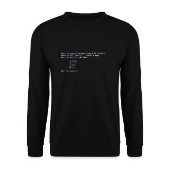 linux shell rabbit - Sweat-shirt Unisexe - noir - Devant - Alina (178cm) & Michal (187cm)