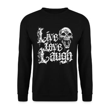 Live Love Laugh Metal - Unisex Sweatshirt - black - Front - Alina (178cm) & Michal (187cm)