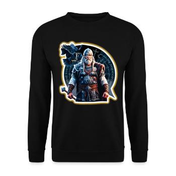 Odin, Vater aller - Unisex Pullover - Schwarz - Vorne - Alina (178cm) & Michal (187cm)