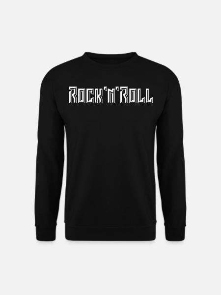 Rock 'n' Roll Schriftzug (3D / NEG / 1C) - Unisex Pullover - Schwarz