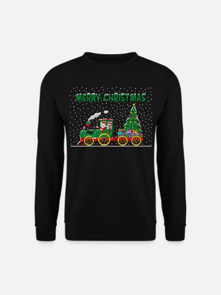Merry Christmas Christmas Train - Unisex Sweatshirt - black