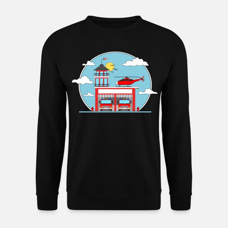 Fire station without lettering - Unisex Sweatshirt - black
