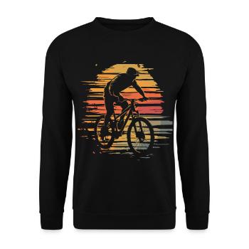 Mountainbiking Mountainbike Vintage - Unisex Pullover - Schwarz - Vorne - Alina (178cm) & Michal (187cm)