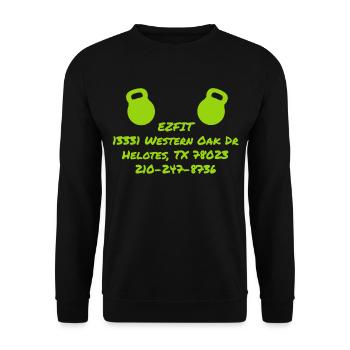 Weightlifting Barbell Ezfit - Unisex Sweatshirt - black - Front - Alina (178cm) & Michal (187cm)