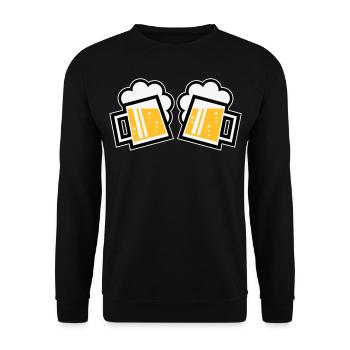 2 chopes à bière bavaroise Prosten (chopes à bière / 3C) - Sweat-shirt Unisexe - noir - Devant - Alina (178cm) & Michal (187cm)