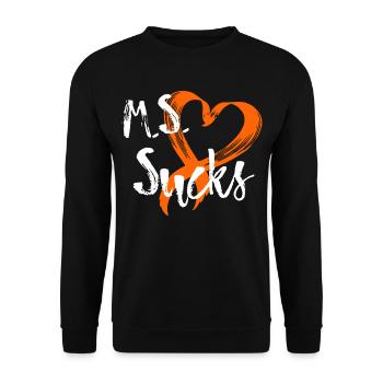 Multiple Sclerosis Awareness - Unisex Sweatshirt - black - Front - Alina (178cm) & Michal (187cm)