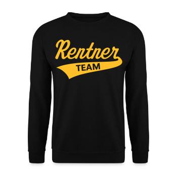 Rentner Team (Senioren Team / Gold) - Unisex Pullover - Schwarz - Vorne - Alina (178cm) & Michal (187cm)