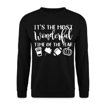 It's The Most Wonderful Time Of The Year - Unisex Sweatshirt - black - Front - Alina (178cm) & Michal (187cm)