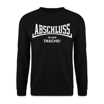 Abschluss In Der Tasche! (Schulabschluss Konkav W) - Unisex Pullover - Schwarz - Vorne - Alina (178cm) & Michal (187cm)