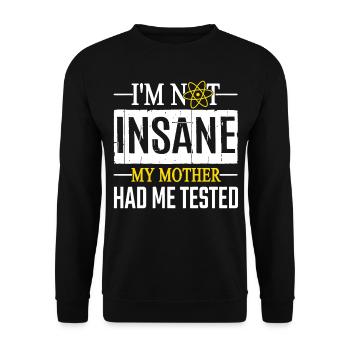 Chemistry I am Not Insane - Unisex Sweatshirt - black - Front - Alina (178cm) & Michal (187cm)