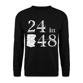 24 In 48 Funny Book Lovers - Unisex Sweatshirt - black - Front - Alina (178cm) & Michal (187cm)