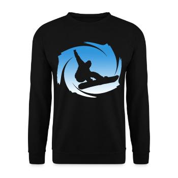 I Love Snowboarding - Unisex Sweatshirt - black - Front - Alina (178cm) & Michal (187cm)