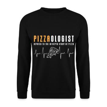 Pizzeria Pizza Lovers Amour délicieux - Sweat-shirt Unisexe - noir - Devant - Alina (178cm) & Michal (187cm)