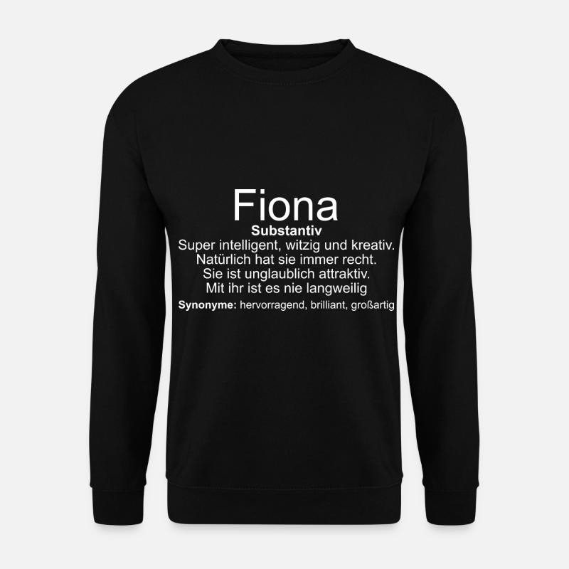 Name Definition Fiona - Unisex Pullover - Schwarz
