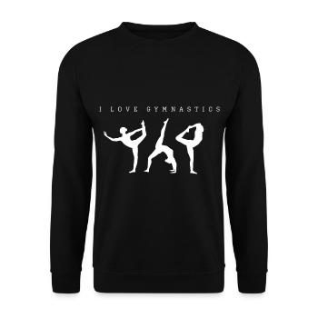 I Love Gymnastics, Gymnastics, Gymnast - Unisex Pullover - Schwarz - Vorne - Alina (178cm) & Michal (187cm)