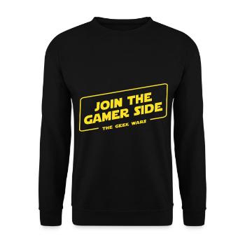 Join the gamer side - Unisex Sweatshirt - black - Front - Alina (178cm) & Michal (187cm)