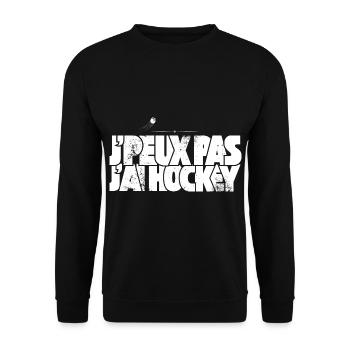 J'peux pas j'ai Hockey - Sweat-shirt Unisexe - noir - Devant - Alina (178cm) & Michal (187cm)