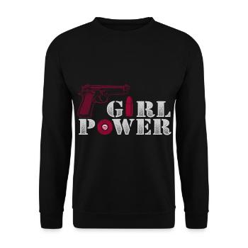 Weapons Weapons Girl Attack Shooting Trigger Bullet - Unisex Sweatshirt - black - Front - Alina (178cm) & Michal (187cm)