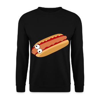 Hot-dog fou - Sweat-shirt Unisexe - noir - Devant - Alina (178cm) & Michal (187cm)
