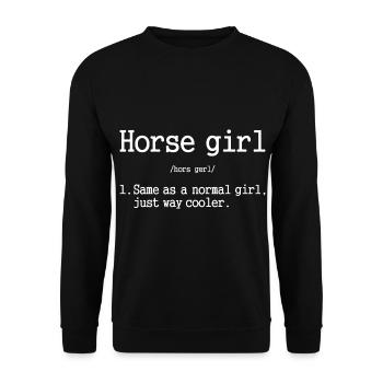 Horse Girl Horse Girl Rider Definition - Unisex Sweatshirt - black - Front - Alina (178cm) & Michal (187cm)