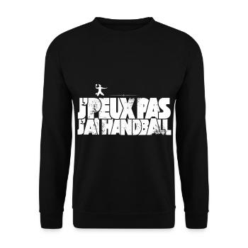 J'peux pas j'ai handball - Sweat-shirt Unisexe - noir - Devant - Alina (178cm) & Michal (187cm)