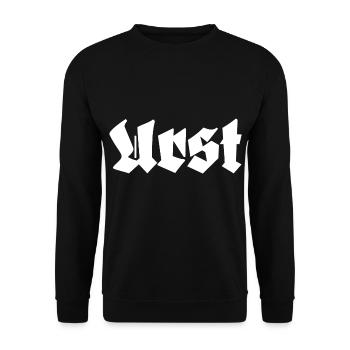 Urst Ostdeutsch Ossi Spruch - Unisex Pullover - Schwarz - Vorne - Alina (178cm) & Michal (187cm)