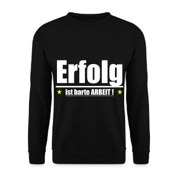 Erfolg ist harte Arbeit - Unisex Pullover - Schwarz - Vorne - Alina (178cm) & Michal (187cm)