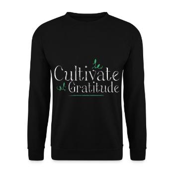 Cultivate Gratitude 3 - Unisex Pullover - Schwarz - Vorne - Alina (178cm) & Michal (187cm)