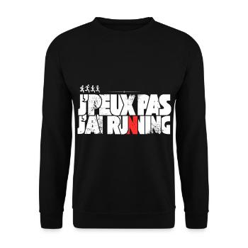J'peux pas j'ai Running - Sweat-shirt Unisexe - noir - Devant - Alina (178cm) & Michal (187cm)