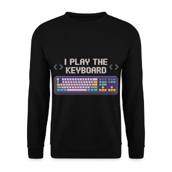 I Play The Keyboard 10 - Unisex Pullover - Schwarz - Vorne - Alina (178cm) & Michal (187cm)