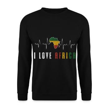 Africa Nature Conservation - Unisex Sweatshirt - black - Front - Alina (178cm) & Michal (187cm)